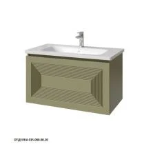Caprigo Тумба с раковиной MODO Quarta 80 см, зеленая, эмаль 35713eml 2