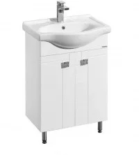 Тумба напольная с раковиной Акватон ФИДЖИ 60 см 1A179601FG010, 1WH110268, белый