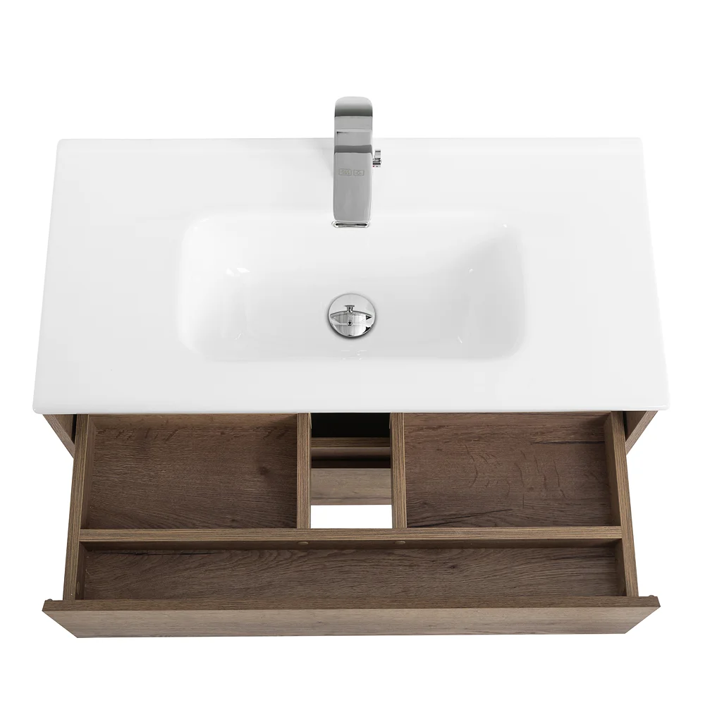 Приобрести belbagno тумба с раковиной kraft 39 80 см, подвесная rovere tabacco, белая раковина