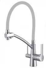 Savol Смеситель для кухни 440мм, гибкий излив, серый\хром S-L1805-04