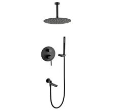 Grocenberg Встраиваемая душевая система, черная матовая GB5099BL-2