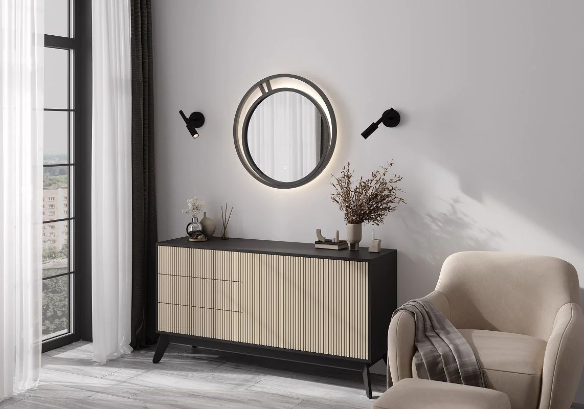 Приобрести continent зеркало с подсветкой marlene 70х70 см, сенсорный включатель, серое