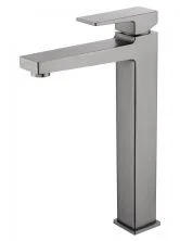 Смеситель для раковины высокий WONZON & WOGHAND CUBE 2.0, Темный графит (WW-88019068-BGM)