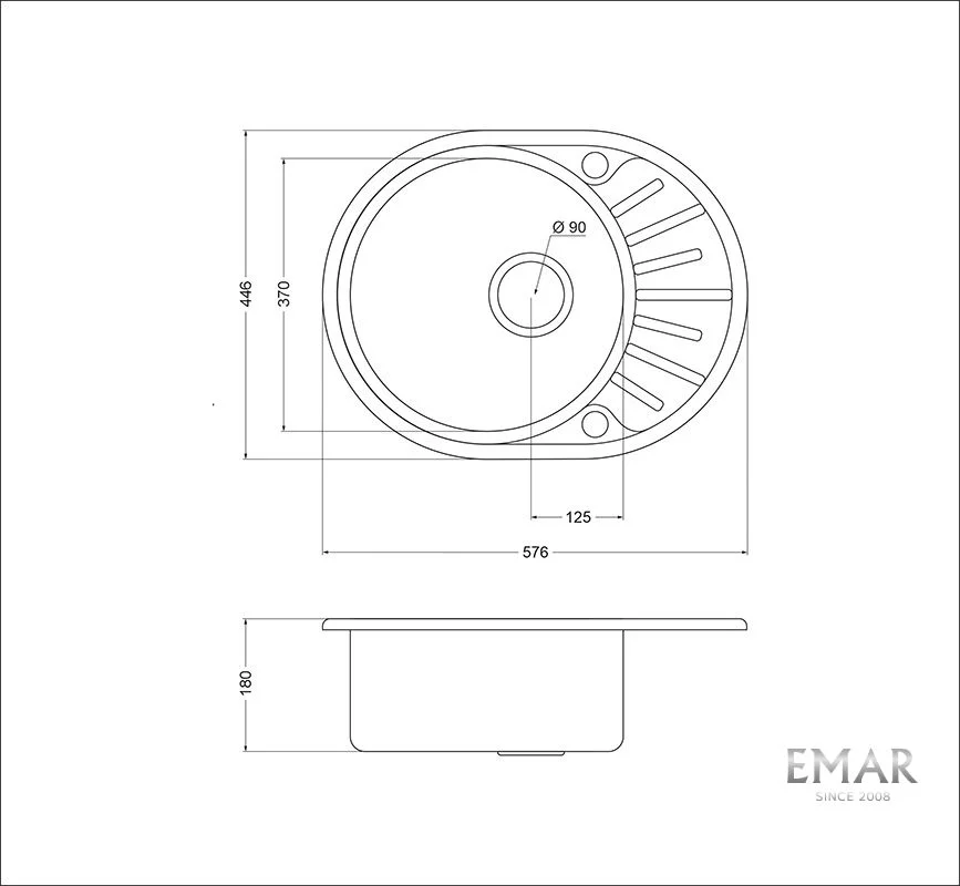 Приобрести oulin кухонная мойка 57х44 см, сатин oulin ol-r101