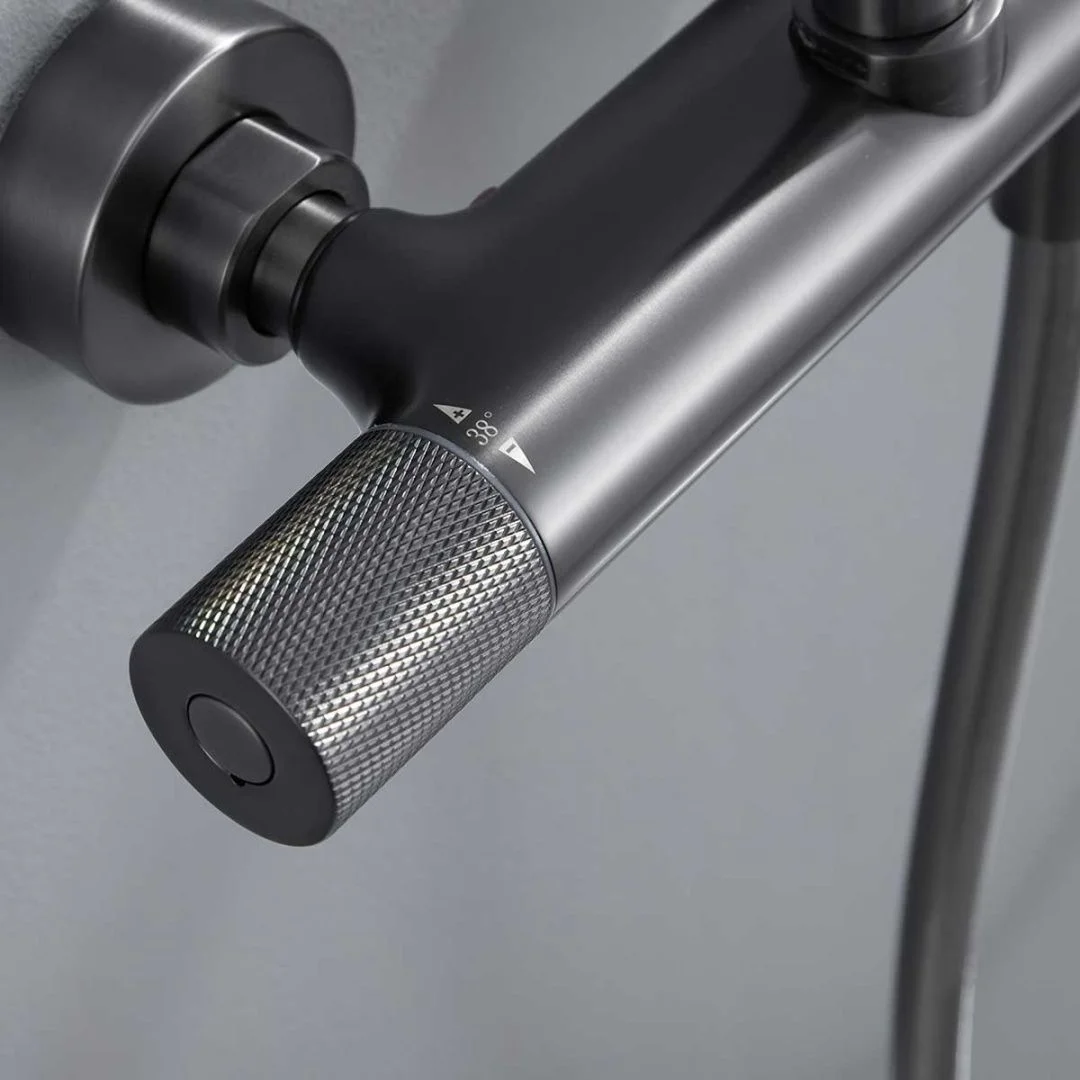 Приобрести vincea душевая стойка desire, термостат, оружейная сталь vsfs-1d0tgm