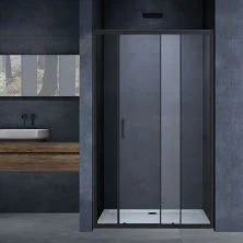 Vincea Душевая дверь Alpha 120 см, прозрачное, черная VDS-3AL120CLB