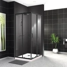 BelBagno Душевое ограждение 100х100 см UNO-195-A-2-100-C-NERO