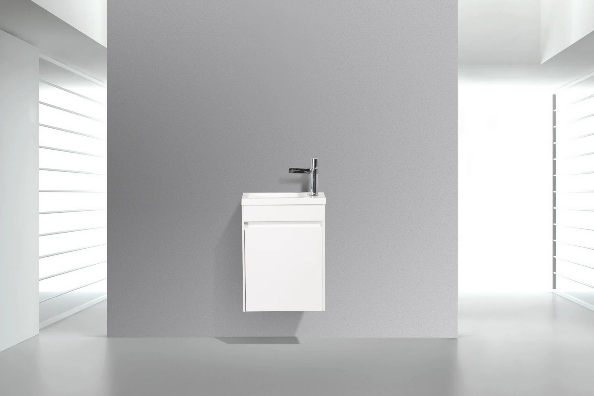 Приобрести belbagno тумба с раковиной pietra mini 46 см, подвесная с дверью 46-l bianco lucido, белая раковина
