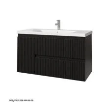 Caprigo Тумба с раковиной FORTE-Smalty STRIPE 100 см, левая, графит, эмаль