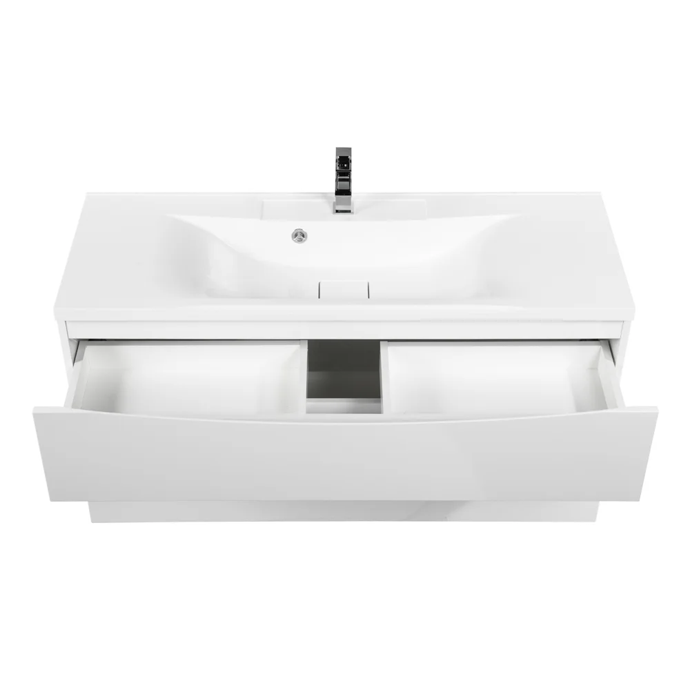 Приобрести belbagno тумба с раковиной marino-h60 110 см, подвесная bianco lucido, белая раковина
