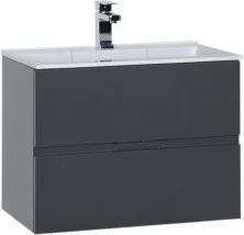Aquanet Тумба с раковиной Алвита 70 см, серый антрацит 00213093