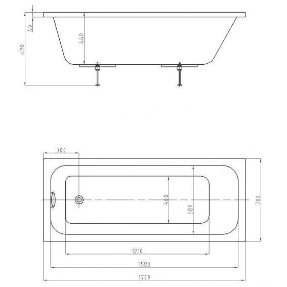 Приобрести акриловая ванна aquatek мия 170х70 см
