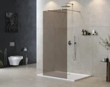Cezares Душевая перегородка LIBERTA 100 см, бронза\хром LIBERTA-L-2-100-120-BR-Cr