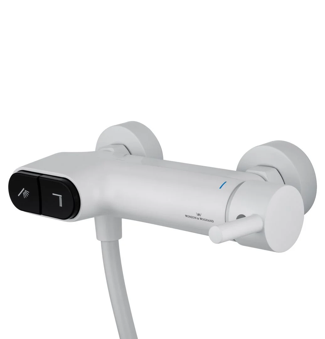 Приобрести смеситель для душа с встроенным изливом wonzon & woghand muse corno, белый матовый (ww-a30902-mw)