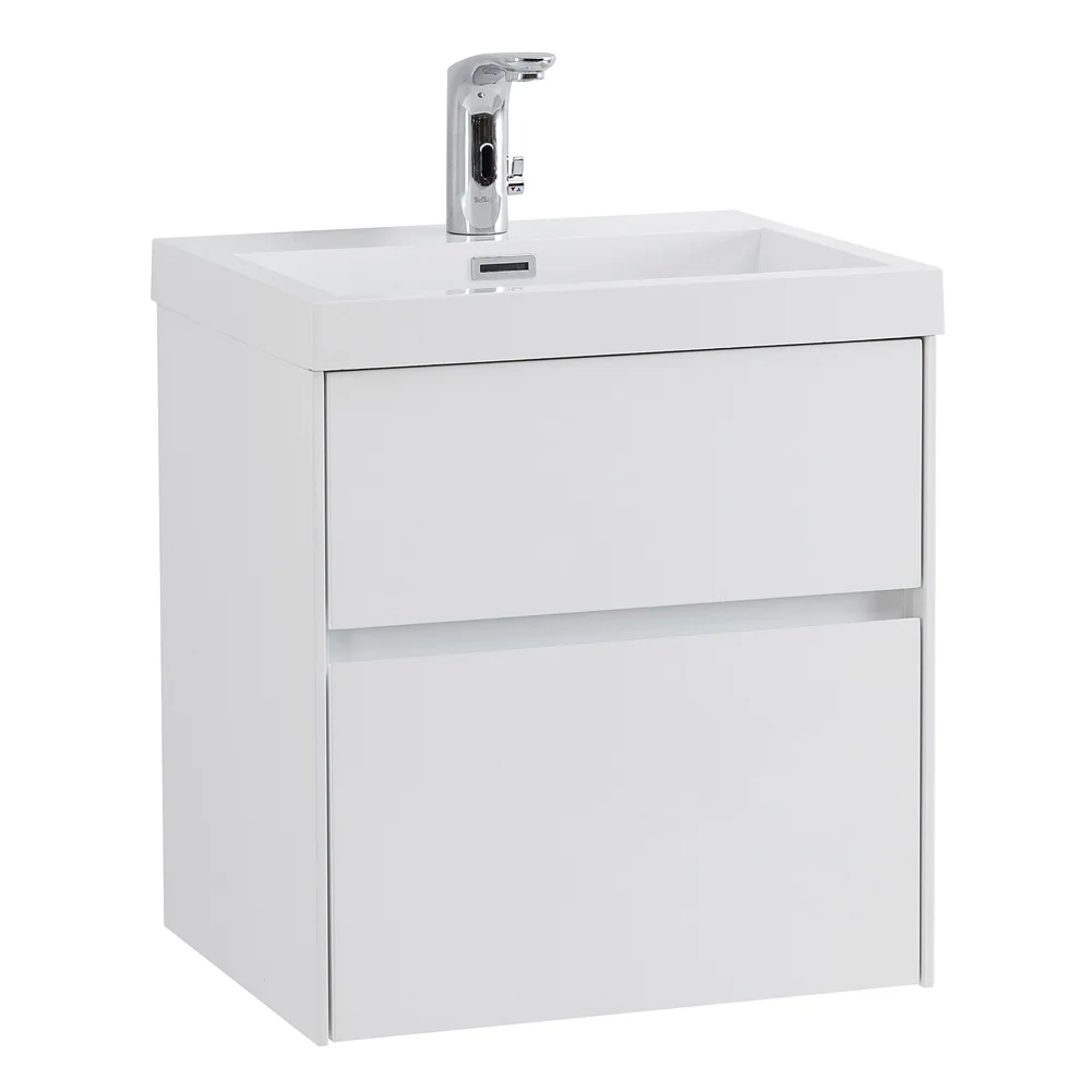 Приобрести belbagno тумба с раковиной pietra mini 50 см, подвесная 50as bianco lucido, белая раковина