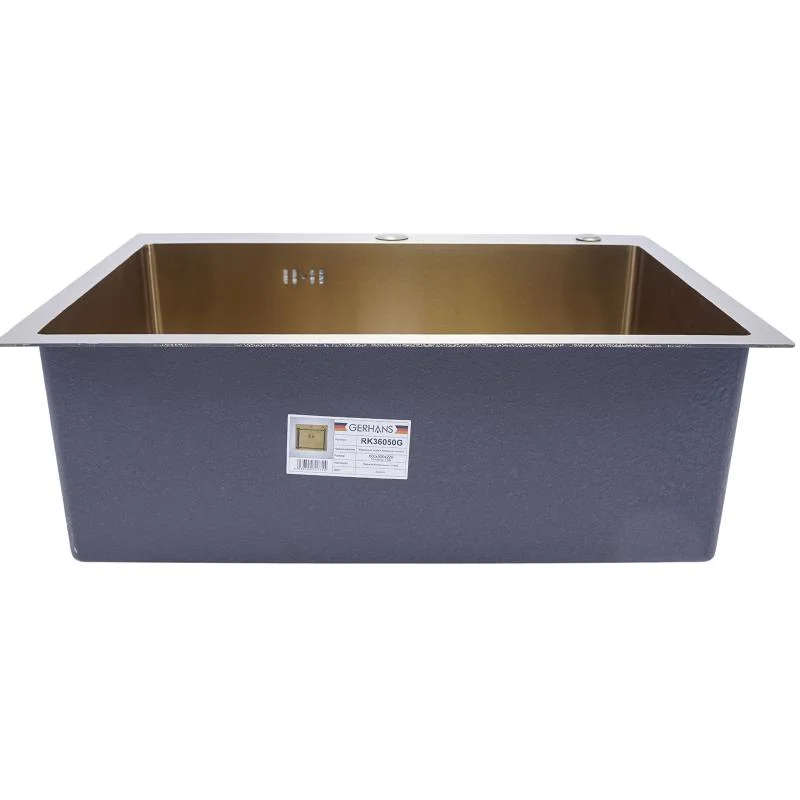 Приобрести gerhans кухонная мойка 60х50 см, золото