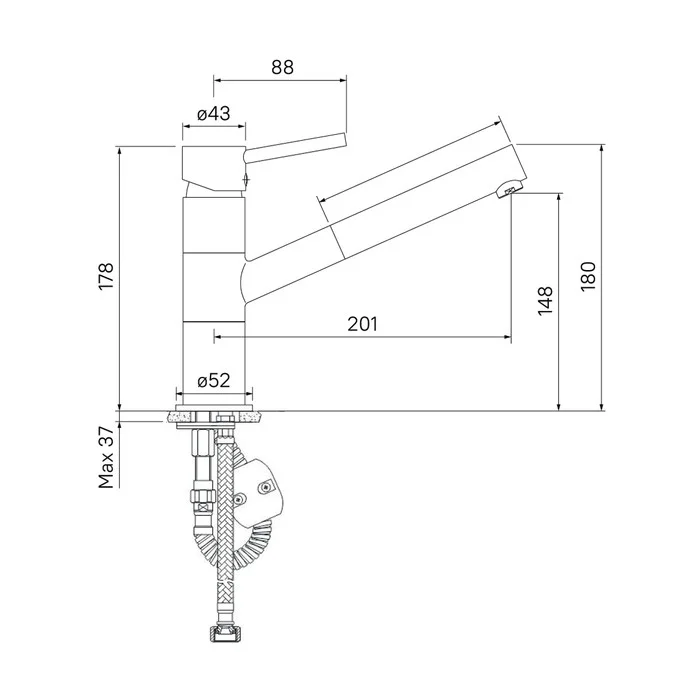 Приобрести iddis смеситель для кухни velikan 180мм, хром ve2sbp0i05