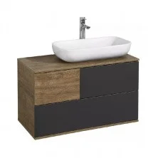 Тумба со столешницей Акватон Терра 85, Дуб Кантри/Антрацит