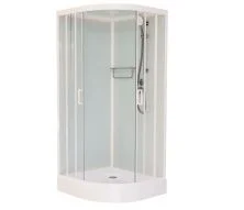 Frank Душевая кабина F420 White, низкий поддон, полукруглая