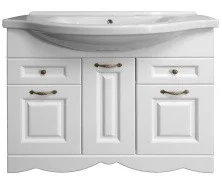 Loranto Тумба напольная с раковиной Kristen 100 см, Ольха, белая CS00046922