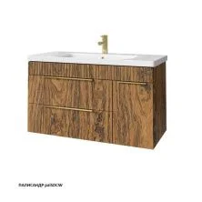 Caprigo Тумба с раковиной MONBAR -Albero 100 см, правая, палисандр, шпон