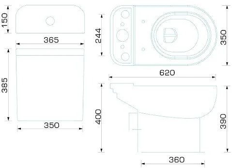 Приобрести унитаз-компакт gesso нептун w 103 home de luxe