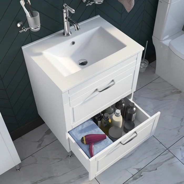 Приобрести iddis тумба напольная oxford с раковиной 60 см. белая oxf60w0i95k