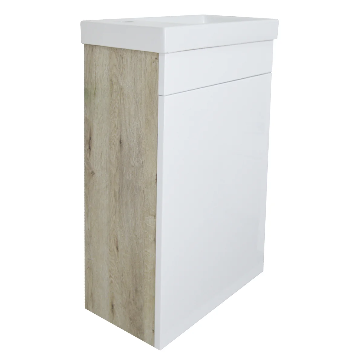 Приобрести loranto тумба подвесная с раковиной стиль 40 42,5х73 см, левосторонняя, белая (cs00082118)