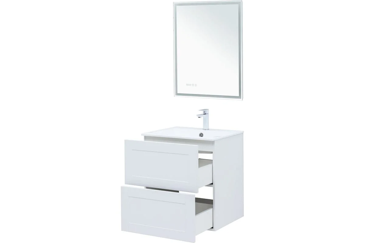 Приобрести aquanet тумба с раковиной терра 60 см, белая матовая