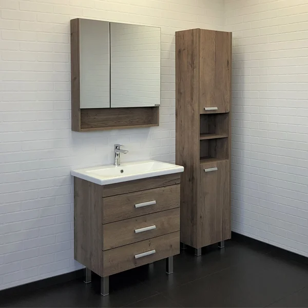 Приобрести сomforty тумба с раковиной никосия-70н дуб темный