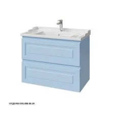 Caprigo Тумба с раковиной WALES 80 см, голубая, эмаль