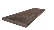 Ступень Coliseumgres Brenta Brown 33х90см, серая, угловая, левая