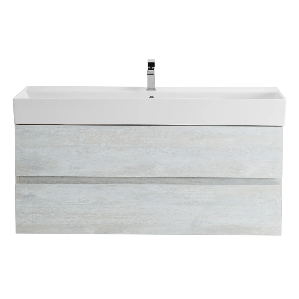 Приобрести cezares тумба подвесная с раковиной molveno 46 120 см legno bianco, белый глянец molveno 46-120-2c-so-lb