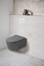 Vincea Унитаз подвесной Evo, ультратонкое сиденье, микролифт, антрацит матовый VT1-34SMA