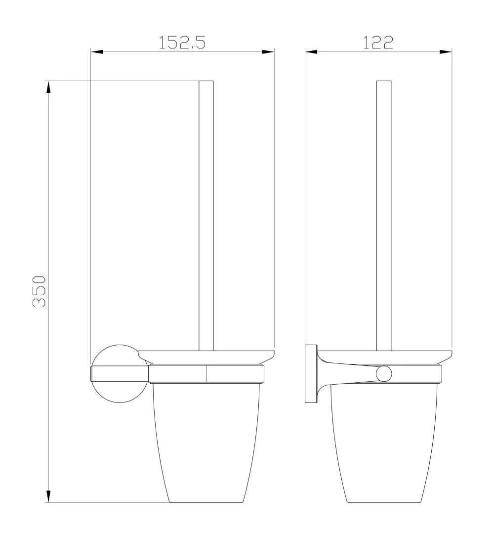 Приобрести туалетный ершик в комплекте wonzon & woghand simple, хром (ww-6529)