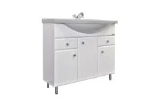 Сomforty Тумба с раковиной "Сочи-100" белый глянец