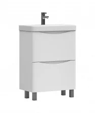 VIGO Тумба с раковиной Glem 60см, 2 ящика, напольная, белая tn.GLE.9595.60.2Y