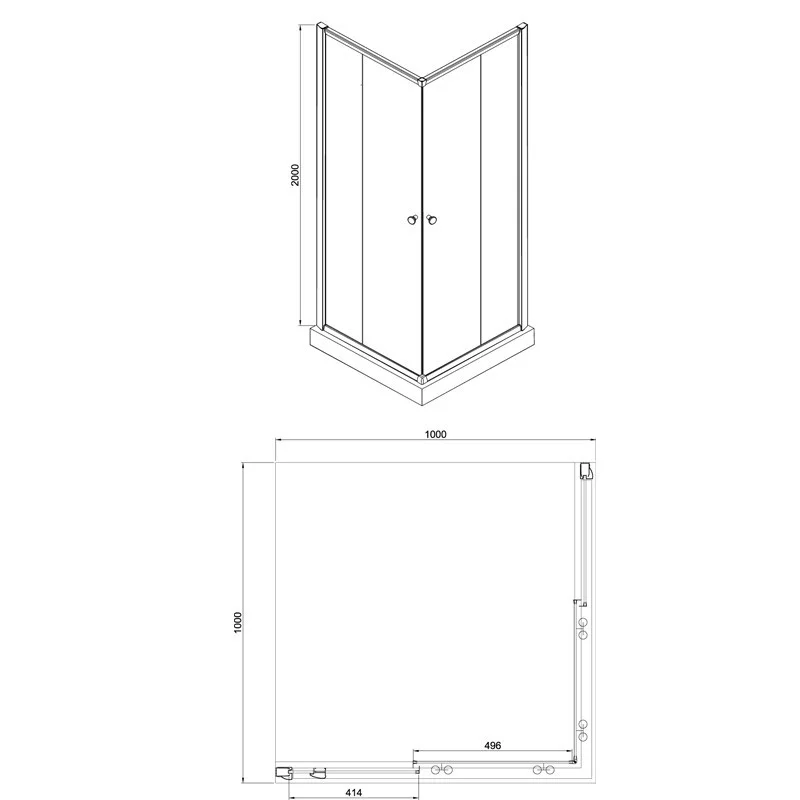 Приобрести ограждение для душа azario greenwood az-nne1142 100х100 см , хром, прозрачное