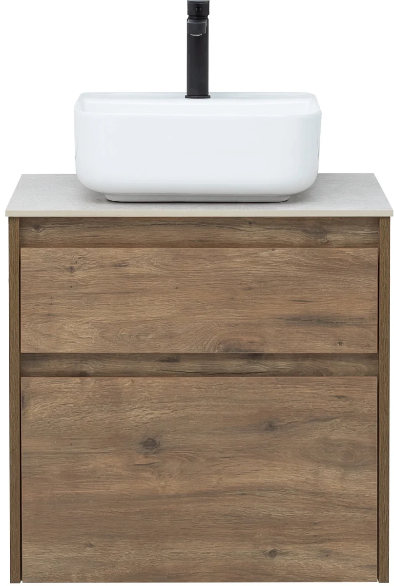 Приобрести aquanet тумба со столешницей nova lite 60 см, дуб рустикальный (2 ящика)