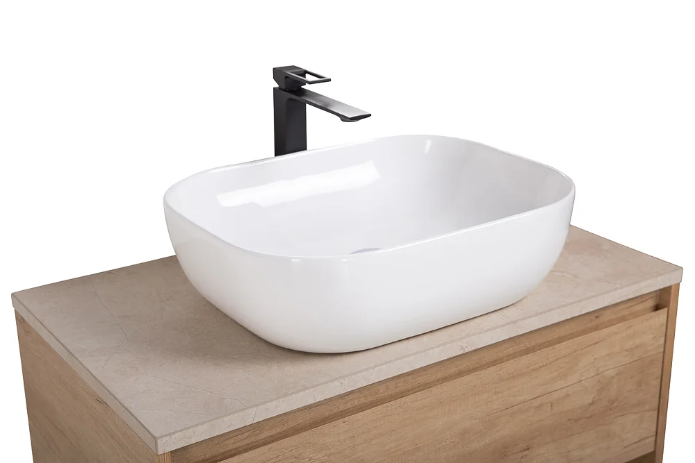 Приобрести belbagno тумба со столешницей kraft 80 см с ящиком и полкой, подвесная rovere nebrasca nature