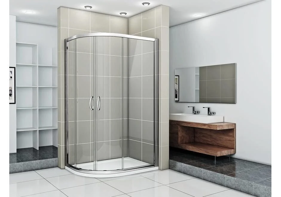 Приобрести ограждение душевое bas infinity r-120-c-ch 120х80 см