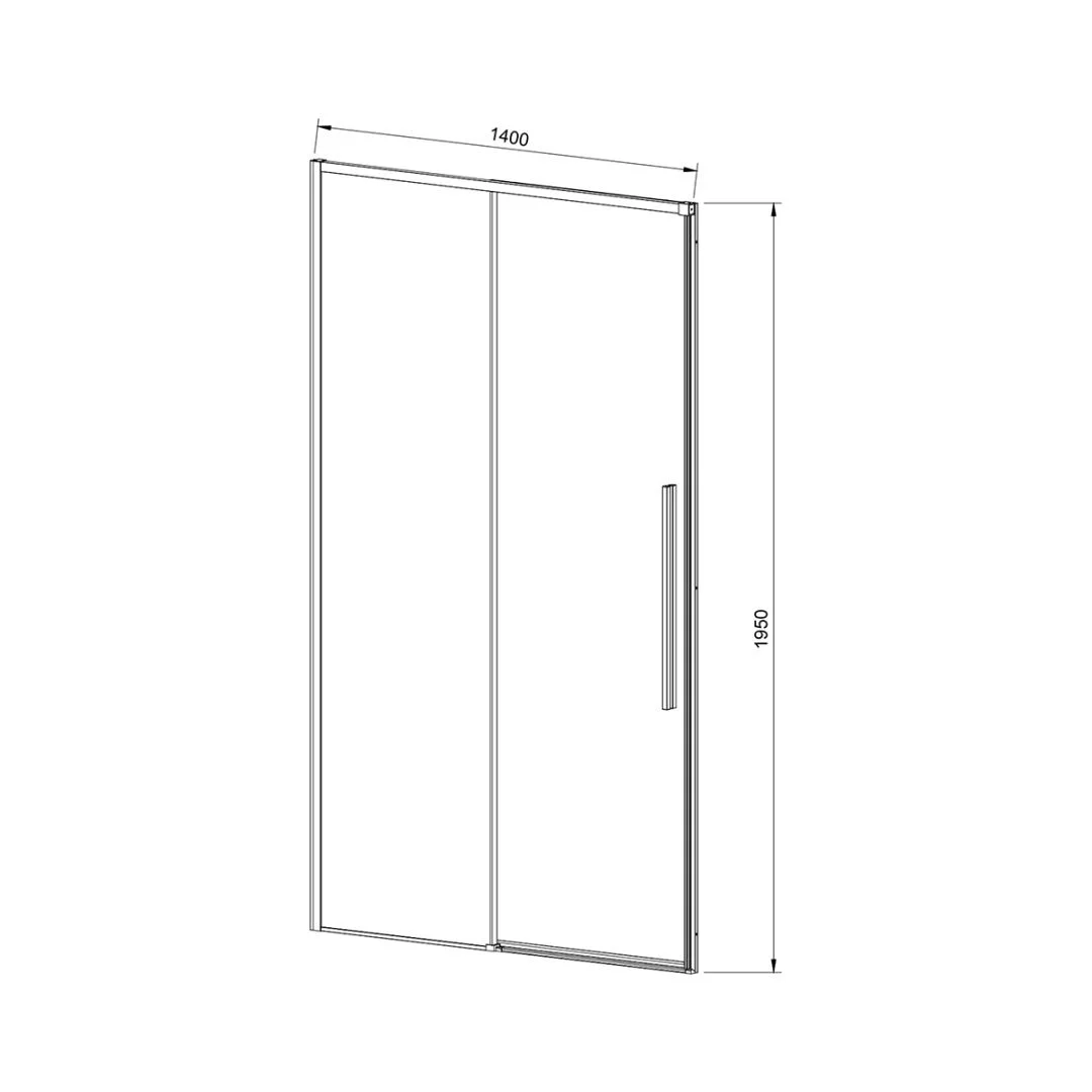 Приобрести vincea душевая дверь slim-n 140 см, прозрачное, оружейная сталь vds-4sn140clgm