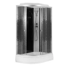 Loranto Душевая кабина 1200x800x2150 правая, поддон 25 см, 4 мм прозрачное стекло с рисунком "мозайка" (CS-1200-25ТМ/М R)