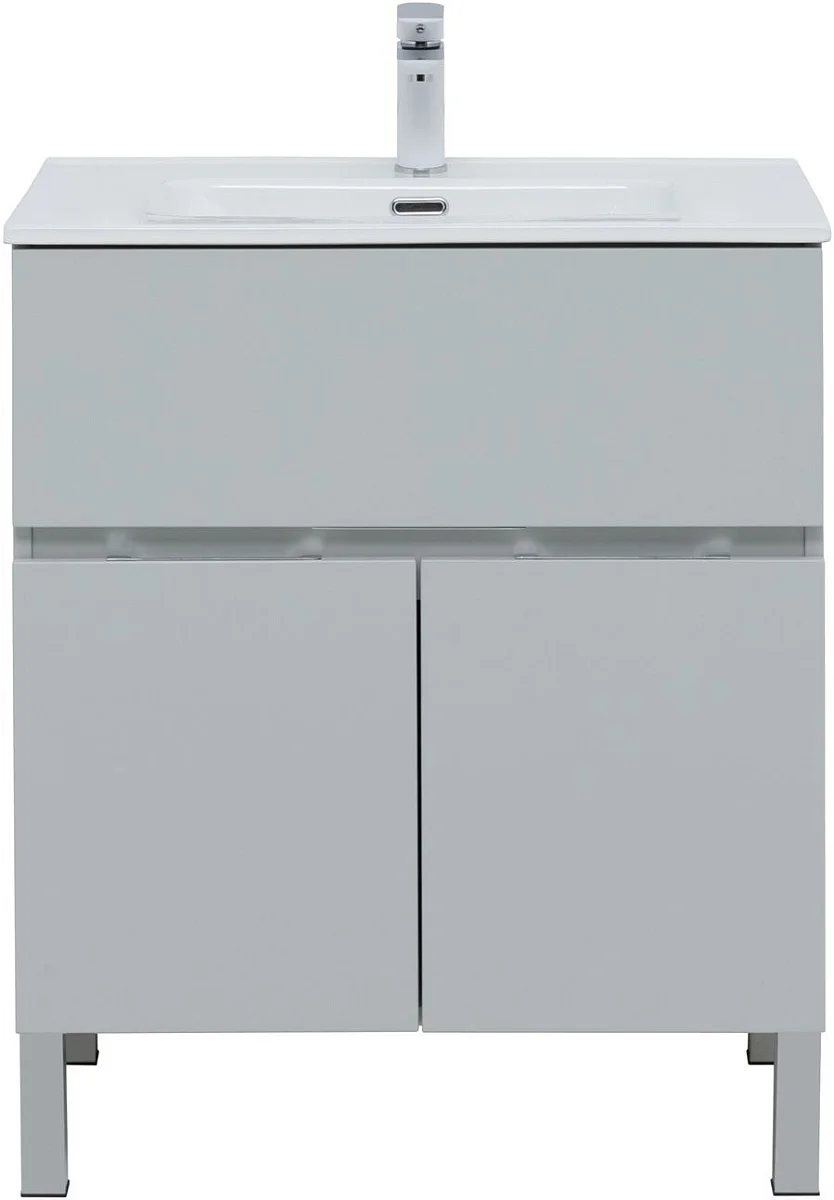 Приобрести aquanet тумба с раковиной алвита new 70 см, 1 ящик, 2 дверцы, серый
