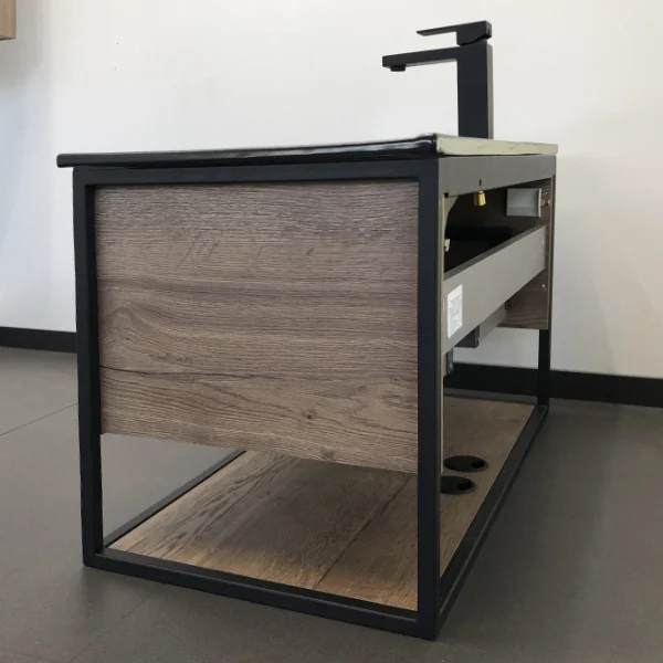 Приобрести сomforty тумба с раковиной "бонн-90" дуб темный, черная раковина