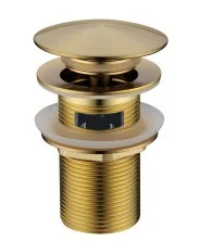Boheme Донный клапан Matt Gold с переливом, автомат(клик-клак) 612/2-MG