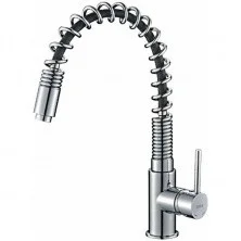 HAIBA Смеситель для кухни 397 мм, гибкий излив, хром HB-71074