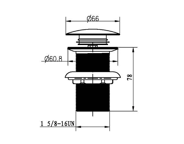 Приобрести boheme донный клапан imperiale, с переливом, золото 611/2
