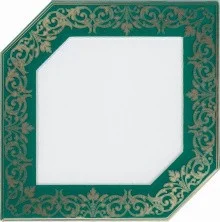 Декор настенный Kerama Marazzi Клемансо Dec. Зеленый 15х15