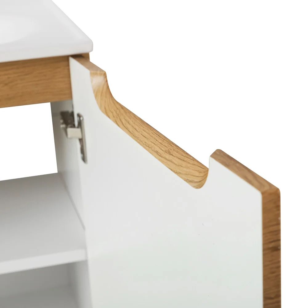 Приобрести belbagno тумба с раковиной etna 50 см, подвесная с дверцей, правая rovere nature, белая раковина